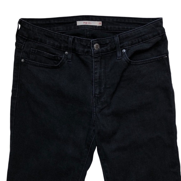Levi’s 712 Slim Denim Jeans – Soft Black – Women’s Size 28 - Picture 3 of 12